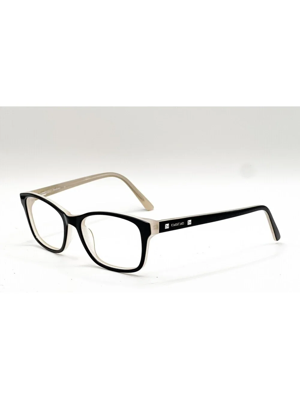 Bebe BB5075 001 Jet Black Rectangle Authentic Eyeglass Frames 52-17